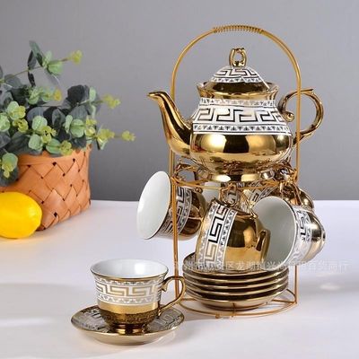 Skimmers Utilities Type Golden Design Porcelaine Set de thé et de café avec fonction de pliage