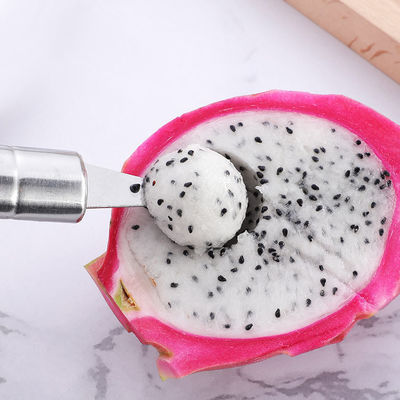 Couteau à double boule en acier inoxydable pour la décoration de fruits et légumes