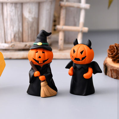 Cheveau fantôme de résine de squelette d'Halloween et décor de paroi de fête de citrouille