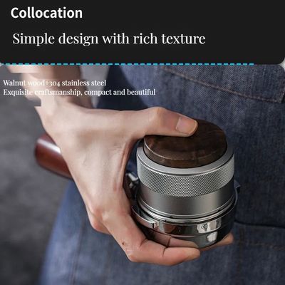 Dispenser de café en acier inoxydable écologique réglable en hauteur avec décoration en noix