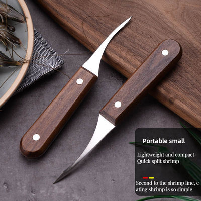 Préparation de fruits de mer sans effort avec un éplucheur de crevettes en acier inoxydable et un couteau à ventre de poisson