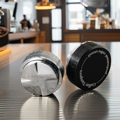 Couvert de bois de noyer tamper aux grains de café pour cuisine écologique en acier inoxydable 304