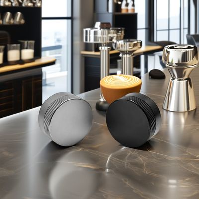 Idées de produit Distributeur à double tête Espresso Café Tamper en métal 51mm/53mm/58mm