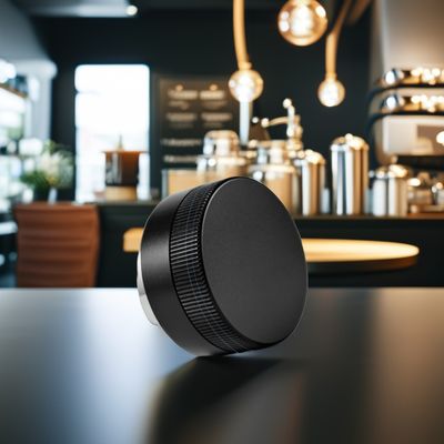 Dispensateur d'espresso métallique à profondeur réglable en argent pour le nivellement écologique du moulin à café