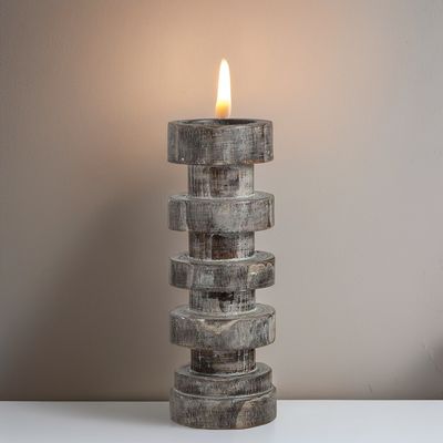 Détecteur de bougies en pierre de marbre pour mariage ou décoration de Noël