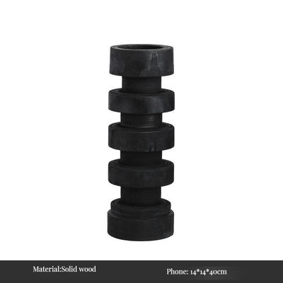 Chandelier à fil de bois ancien avec une bougie de pierre pour la décoration intérieure