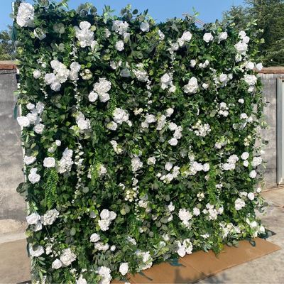 Taille personnalisée décoration murale en tissu floral 3D en soie pour le paysage de mariage ou la fête des mères