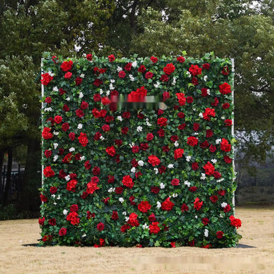 Taille personnalisée décoration murale en tissu floral 3D en soie pour le paysage de mariage ou la fête des mères