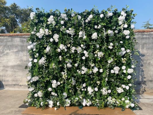 Taille personnalisée décoration murale en tissu floral 3D en soie pour le paysage de mariage ou la fête des mères
