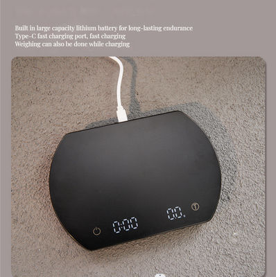 Balance électronique de café de cuisine BAMBOO avec minuterie et tampon en silicone dans un design minimaliste