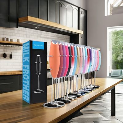 2023 Mousseuse à café électrique en acier inoxydable à batterie pour mousseuse au lait