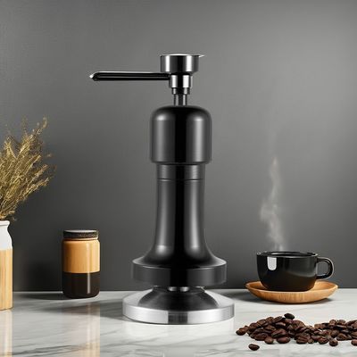 Logo personnalisé Manche en aluminium noir Barista Espresso Tamper pour le café à base de 58 mm