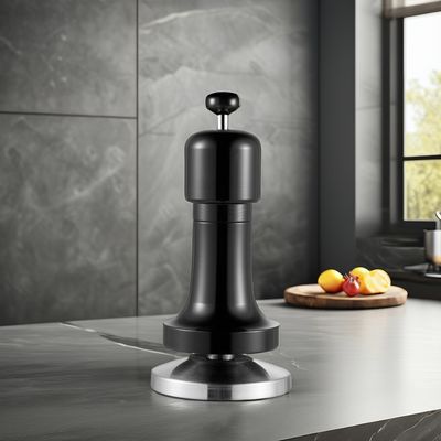 Logo personnalisé Manche en aluminium noir Barista Espresso Tamper pour le café à base de 58 mm