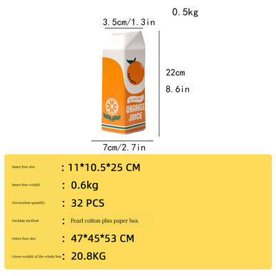 Vase de fruits en céramique orange antique de couleur personnalisée