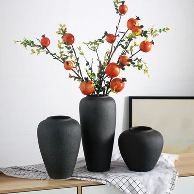 Vase en céramique de forme irrégulière pour les arrangements floraux de style chinois et le jardin de table