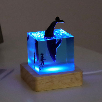 Lumière cadeau requin plongeur lampe de nuit LED océan