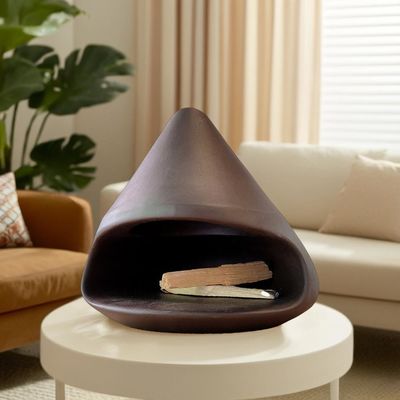 Mini brûleur d'encens en céramique de style chinois avec porte-encens en métal à logo personnalisé