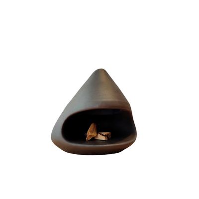 Mini brûleur d'encens en céramique de style chinois avec porte-encens en métal à logo personnalisé