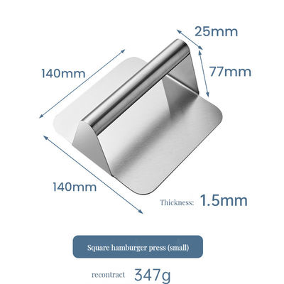 L' acier inoxydable carré Burger Press non collant écrasant de tissu pour Bbq ensemble d' outils d' accessoires