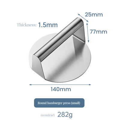 L' acier inoxydable carré Burger Press non collant écrasant de tissu pour Bbq ensemble d' outils d' accessoires