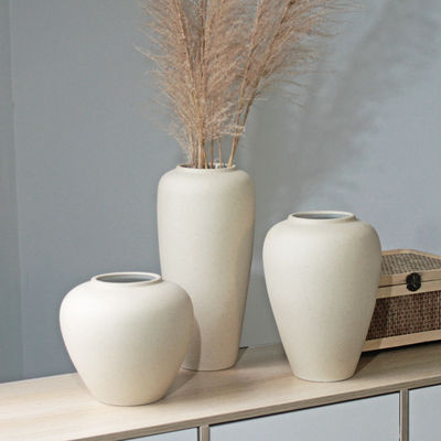 Ornement décoratif doux Art déco créatif nordique Vase en céramique avec conception géométrique
