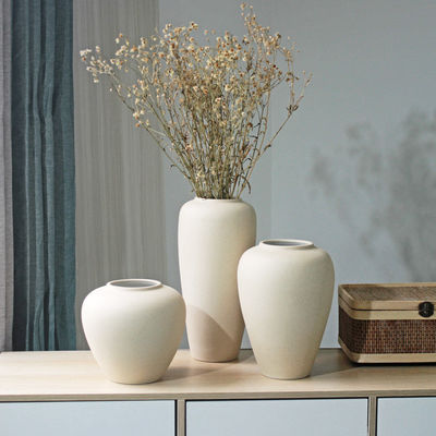 Ornement décoratif doux Art déco créatif nordique Vase en céramique avec conception géométrique