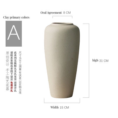 Ornement décoratif doux Art déco créatif nordique Vase en céramique avec conception géométrique