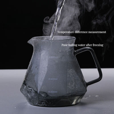 PS Pot de café en verre borosilicate de type plastique pour serveur résistant à la chaleur versé sur serveur