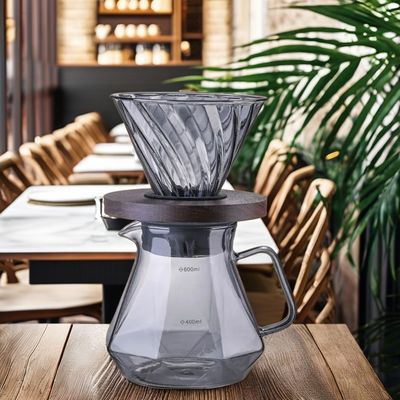400 ml de verre à haute borosilicate Espresso Pour serveur de café à résistance à la chaleur goutte à goutte