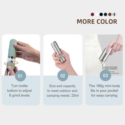 Moulins à sel et poivre avec noyau en céramique en acier inoxydable mini-moulin électrique