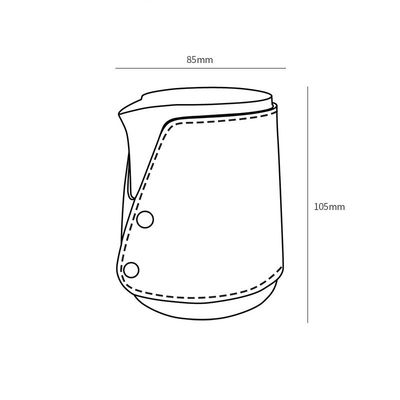 Un pot à mousse en acier inoxydable 304 pour le café, le lait, le café au lait, l'art et le barista durable
