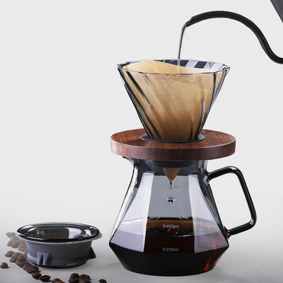 Coupe à goutte à goutte en verre à borosilicate élevé pour verser sur le café 400 ml de capacité résistant à la chaleur