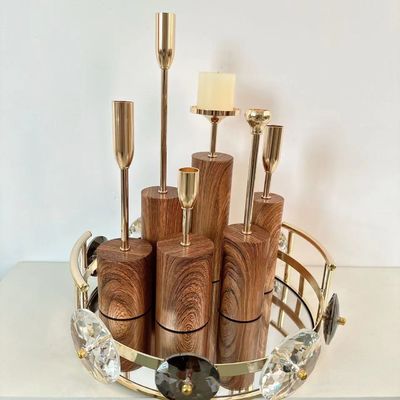 Ensemble essentiel de 6 porte-bougies créatifs en céramique pour les bougies de pilier