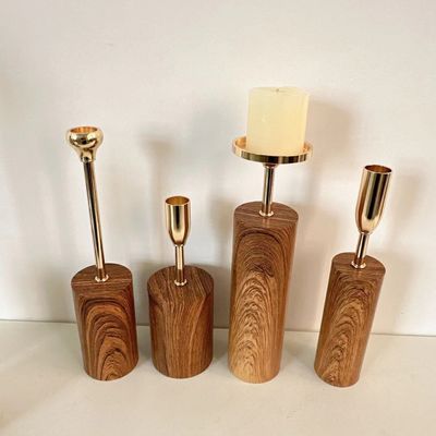 Porteur de bougie métallique minimaliste nordique pour la décoration intérieure et l'aromathérapie artisanale