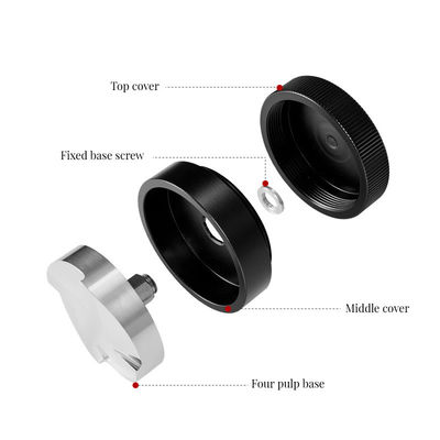 Presses à marteaux en poudre en acier inoxydable à quatre lames pour barista en bois de café 58 mm