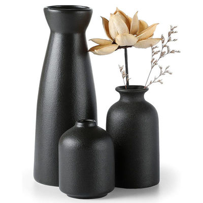 Vase de table en céramique à rayures sur mesure Art déco antique Design floral nordique pour la décoration intérieure
