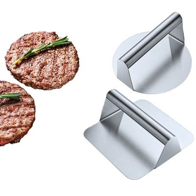 Outil de broyeur de hamburgers en acier inoxydable pour barbecue en plein air jardin à domicile et camping argent