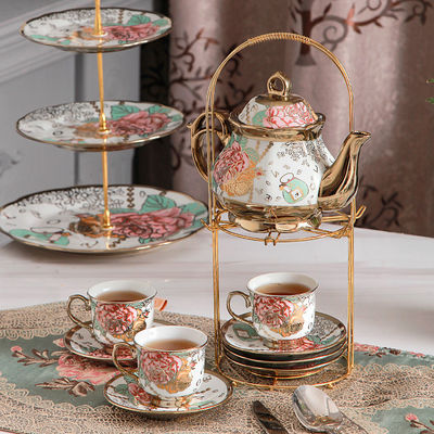 Set de thé en porcelaine de luxe nordique de couleur personnalisée pour le café et le thé à la maison ou en déplacement