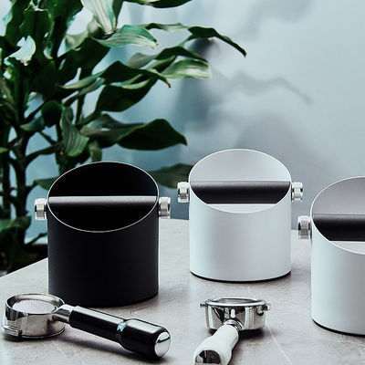 Logo personnalisable moderne durable boîte de frappe en acier inoxydable blanc pour les outils de café et de thé