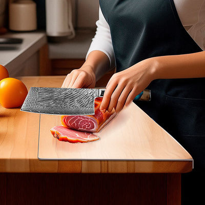 Outils de cuisine durables Logo personnalisé Bloc de coupe acrylique pour une coupe sûre et flexible
