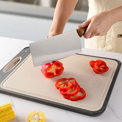 Planche de coupe épaissie de cuisine avec un matériau en acier inoxydable 304 et un design antidérapant