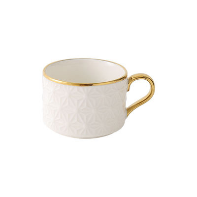 200 ml de tasse et soucoupe en céramique moderne nordique blanche