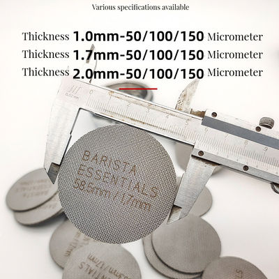 Utilisateurs de café et de thé Taille 58 mm Filtre à écran en acier inoxydable pour une extraction précise