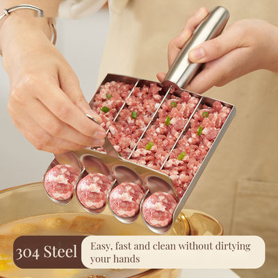 Outils de bambou polyvalents Cuillère à boulettes de viande antiadhésive pour boulettes de poisson parfaites