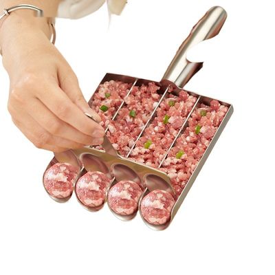 BAMBOO Meatball Maker Set Cuillère et fourchettes manuelles antiadhésives pour une cuisson à domicile sans effort