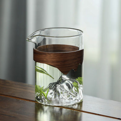 Style de design classique 240 ml tasse de thé en verre transparent pour l'eau et le lait durable