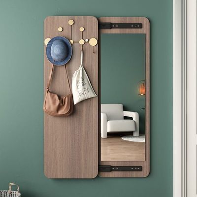Miroir murale de longueur complète en bois massif indestructible