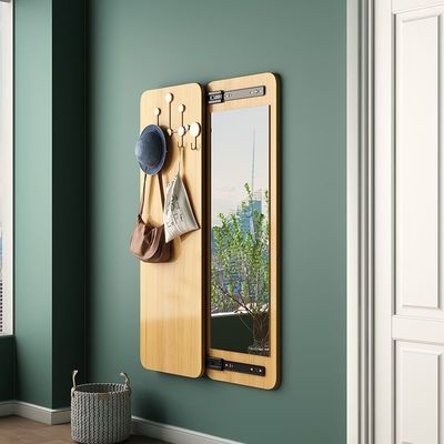 Miroir murale de longueur complète en bois massif indestructible