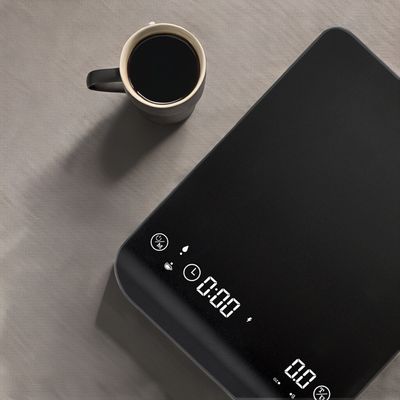 Températeur et base de silicone BAMBOO Balance numérique rechargeable pour le café 3 kg/0,1 g Précision
