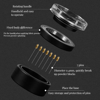 Noir 7 aiguilles 0,4 mm WDT distributeur de café Espresso Outil distributeur d'aiguille de café de thé Outil WDT